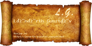 Lénárth Gusztáv névjegykártya