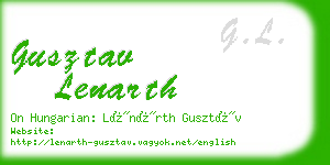 gusztav lenarth business card